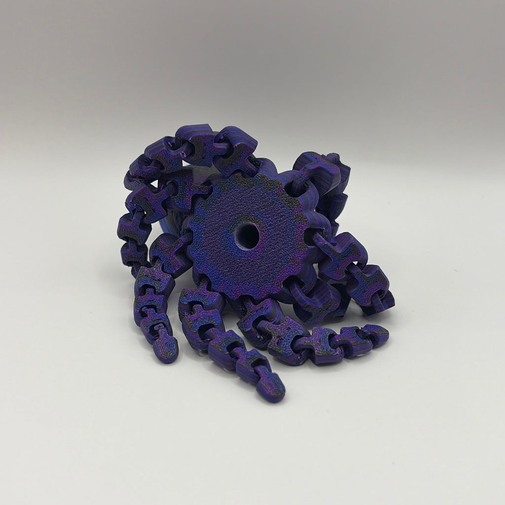 Underside of the octopus joystick handles showing the hole for the post.