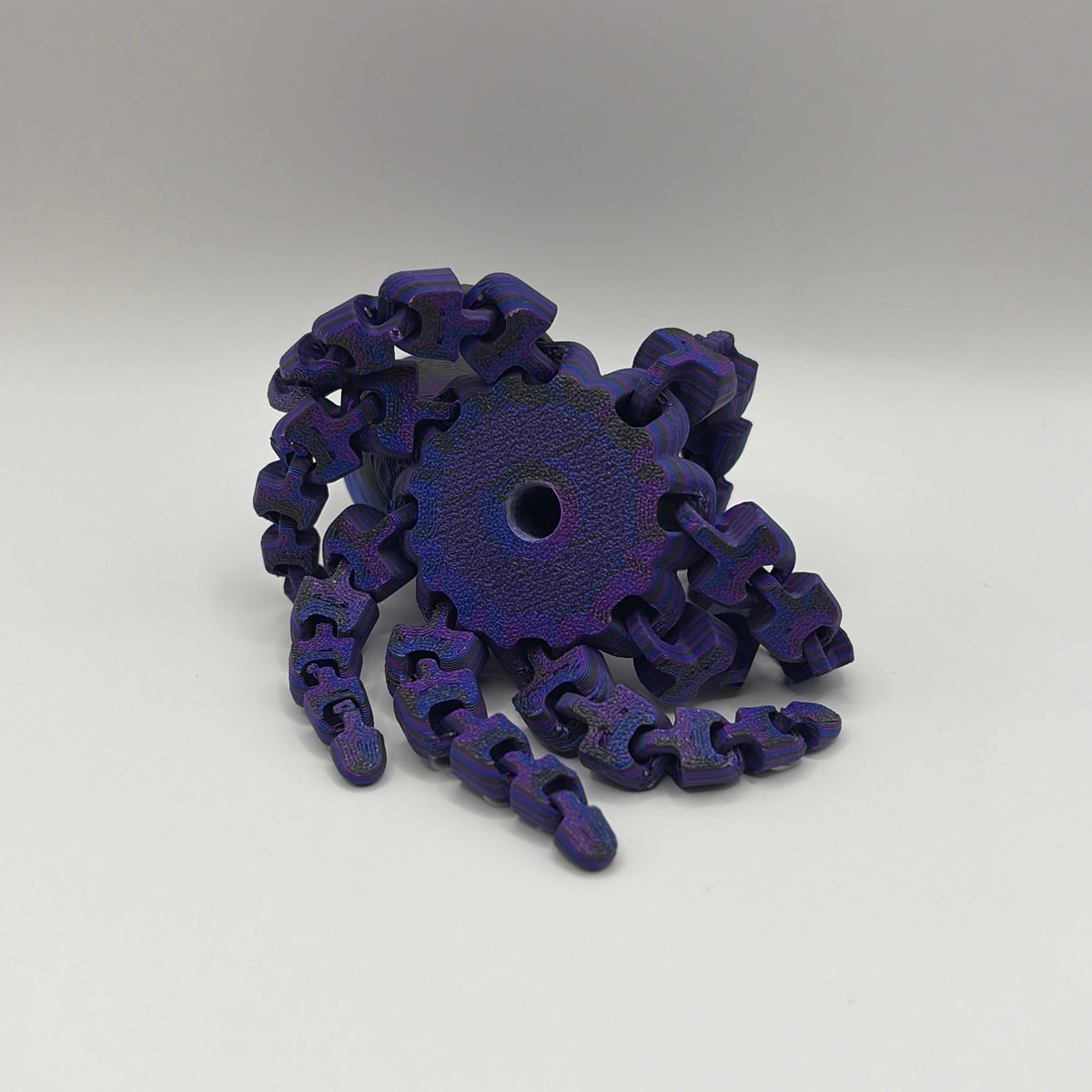 Underside of the octopus joystick handles showing the hole for the post.